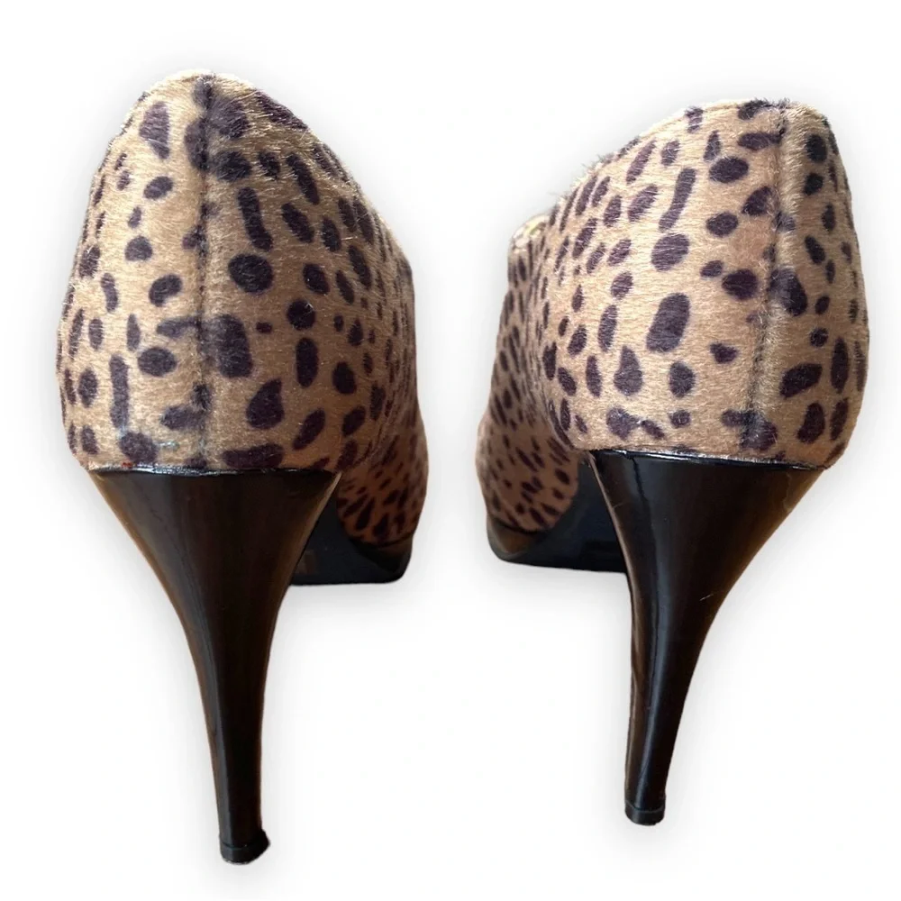 STYLE & Co Faux Fur Leopard Heeled Booties
